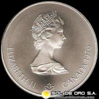 53 - CANADA - 5 DOLLARS, 1976 - OLIMPIADAS MONTREAL 1976 - MONEDA DE PLATA